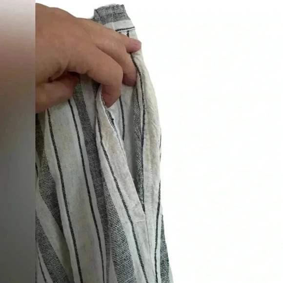 DYLAN Joshua Pants in Natural Stripe Flax Blend Size L - Picture 4 of 8